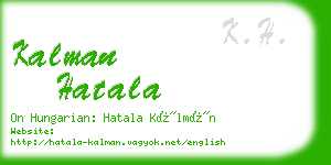 kalman hatala business card